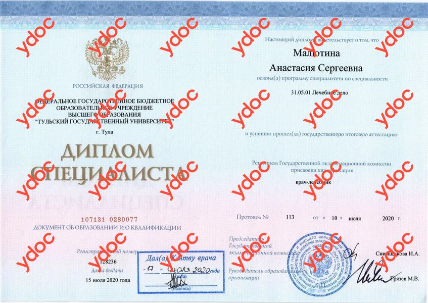 Документы и фотографии - Малютина А. С.