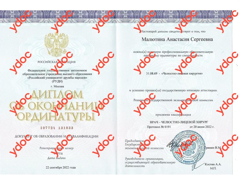 Документы и фотографии - Малютина А. С.